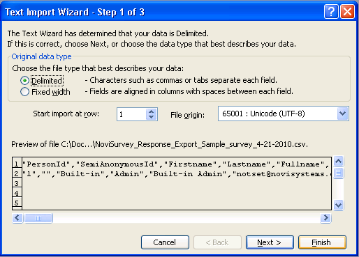 Open CSV exports in Excel 2003